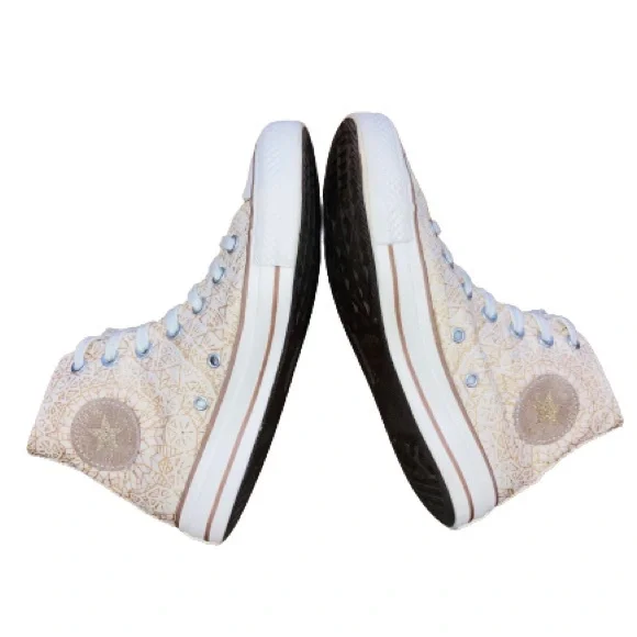 Rare Converse All-Star Women's Snowflake Sparkle Sneakers Size 7 - Picture 4 of 7